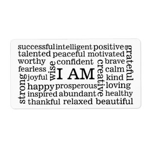 Des affirmations positives d'image d'individu JE