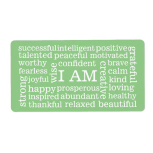 Des affirmations positives JE SUIS des mots pour