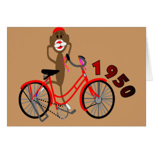 % des années 1950 de singe de chaussette de dessin