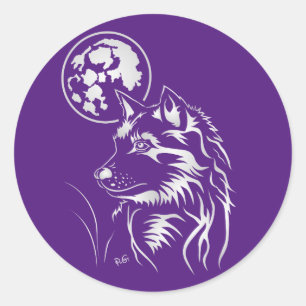 Des autocollants de jeune loup rêveur