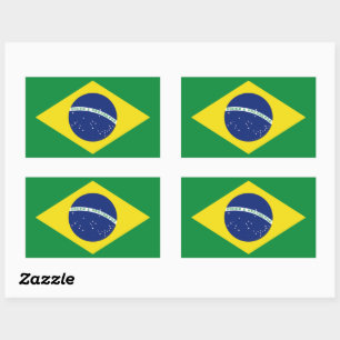 Des autocollants du drapeau brésilien. Ordem e Pro