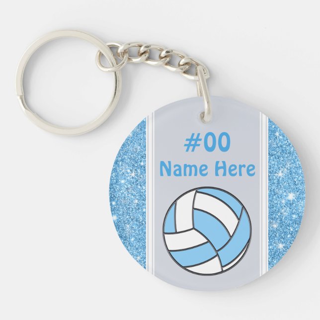 Des cadeaux de volley-ball personnalisés en bleu c (Devant)