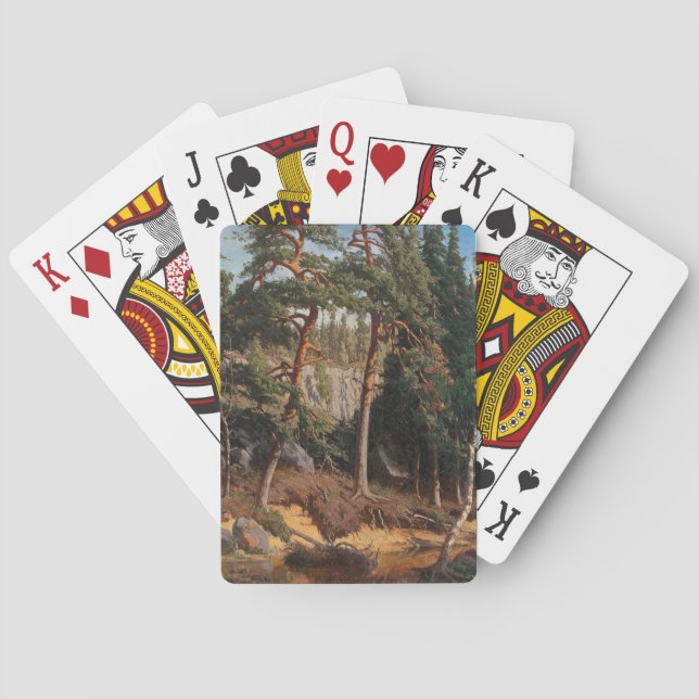 Des cartes à jouer dans la forêt (dos)