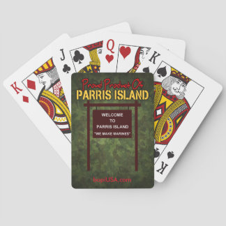 Des cartes de jeu faisons marines d'île de Parris