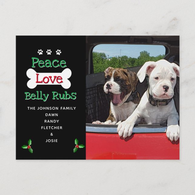 Des cartes de Noël de chien (Devant)