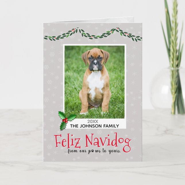 Des cartes de Noël du chien - Carte de Noël pour a (Devant)