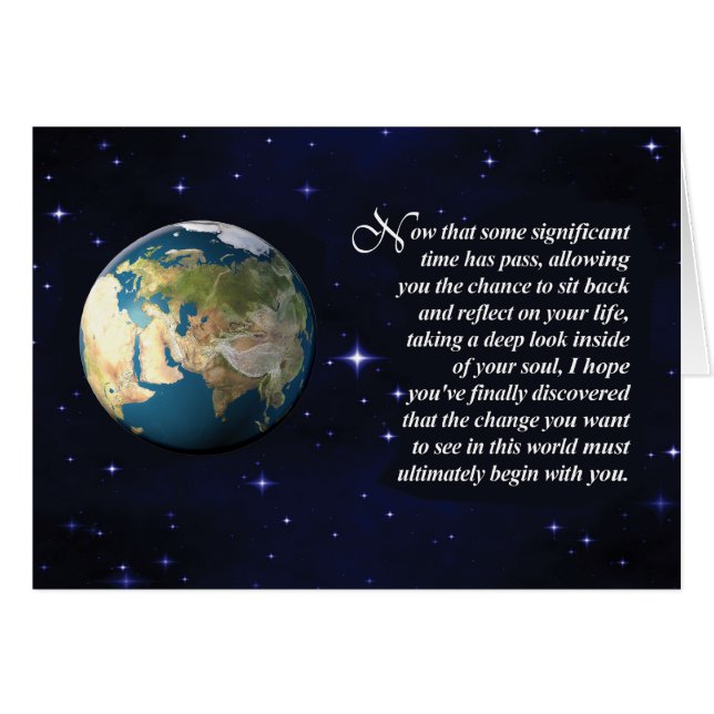 Des cartes de prison - changez le monde (Devant horizontal)