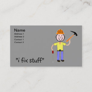 Des cartes de visite de bricoleur je fixe la