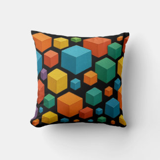 Des cubes à profusion sur un coussin décoratif noi