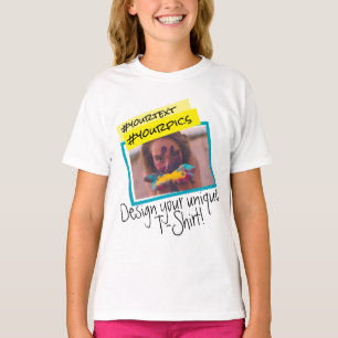 Des filles colorées Modèles TShirts avec des pho