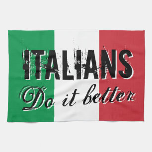 Des Italiens il améliorent la serviette de cuisine