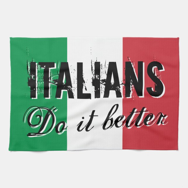 Des Italiens il améliorent la serviette de cuisine (Horizontal)