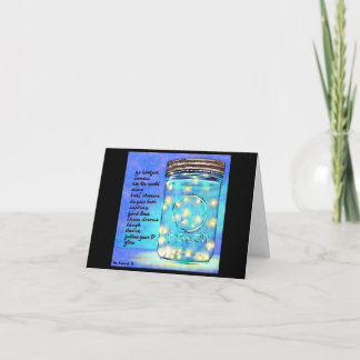 Des lucioles dans un Carte pour notes Jar ©Millwar