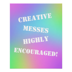 Des Messes Créatives Encouragées ! Poster arc-en-c