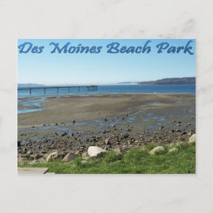 Des Moines Beach Park (tide out) Postcard