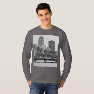 Des Moines in b&w T-Shirt