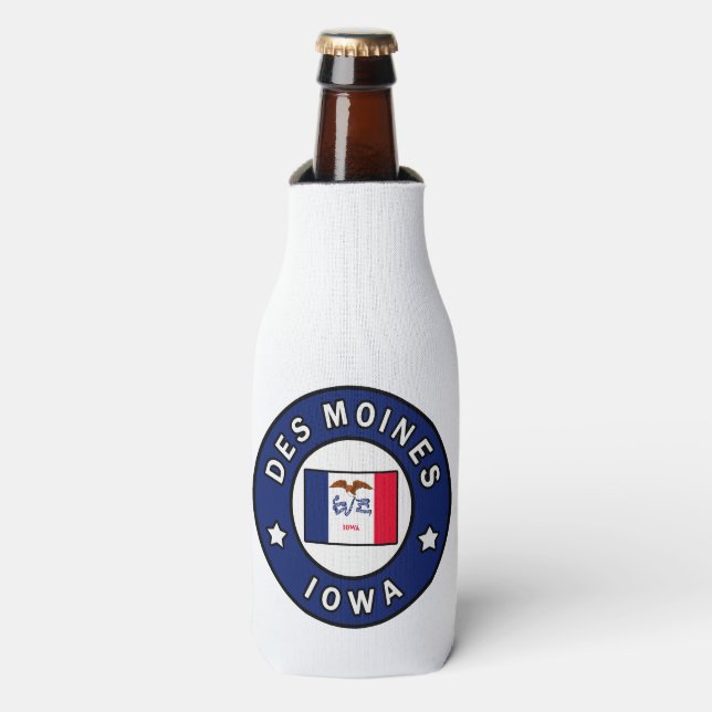 Des Moines Iowa Bottle Cooler (Bottle Front)