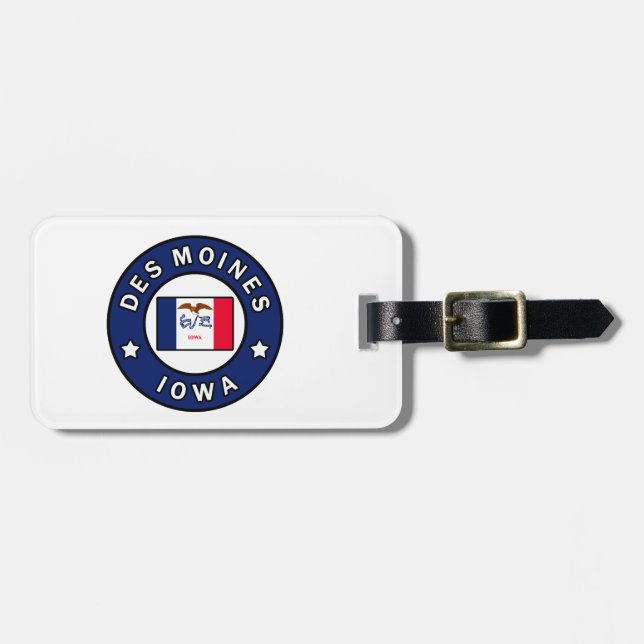 Des Moines Iowa Luggage Tag (Front Horizontal)