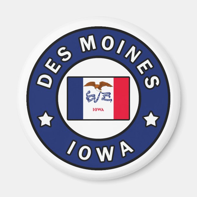 Des Moines Iowa Magnet (Front)