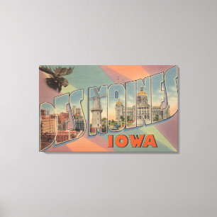 Des Moines, Iowa (Moose Head) Canvas Print