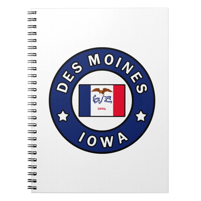 Des Moines Iowa Notebook (Front)