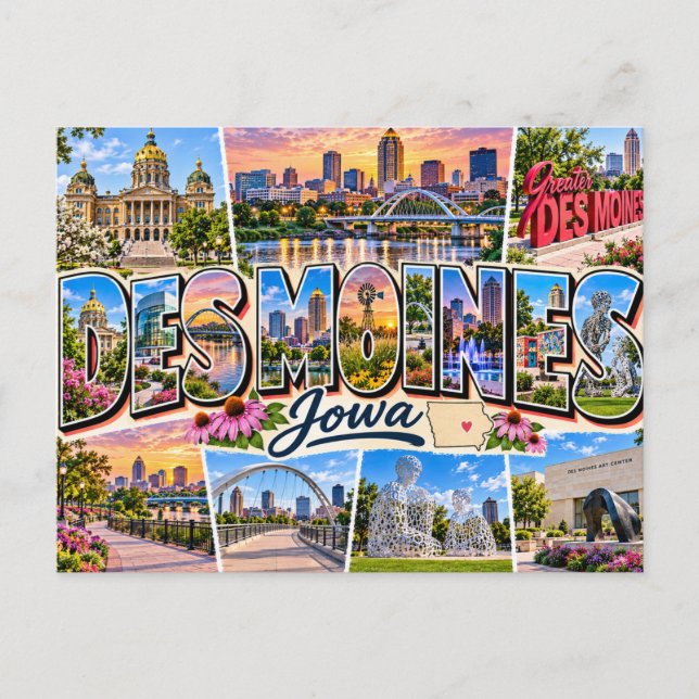 Des Moines, Iowa  Postcard (Front)