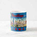 Des Moines Iowa Retro Postcard Mug<br><div class="desc">An old colorful postcard greeting from Des Moines,  Iowa repurposed!</div>