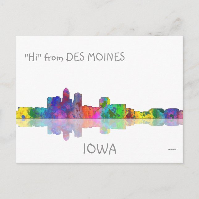 DES MOINES, IOWA SKYLINE - Cartes postales (Devant)