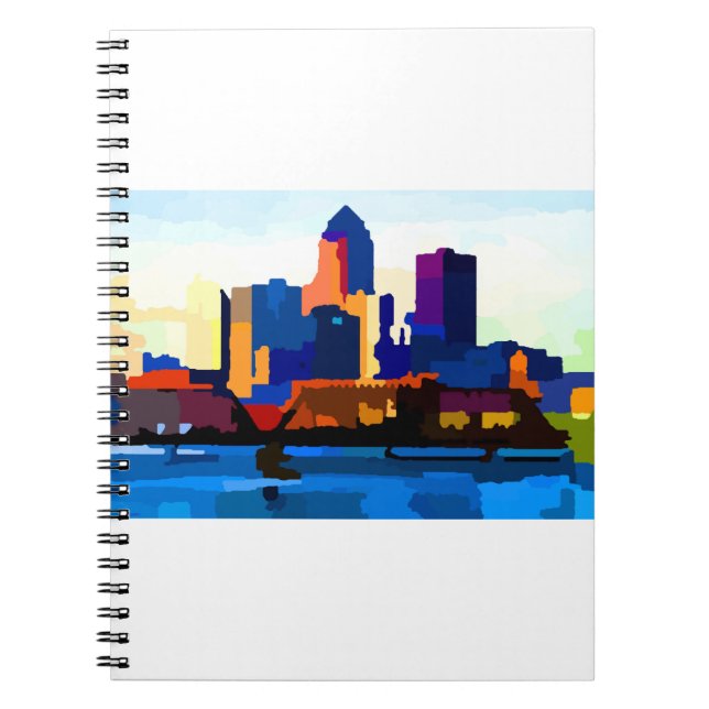 Des Moines Iowa Skyline Notebook (Front)
