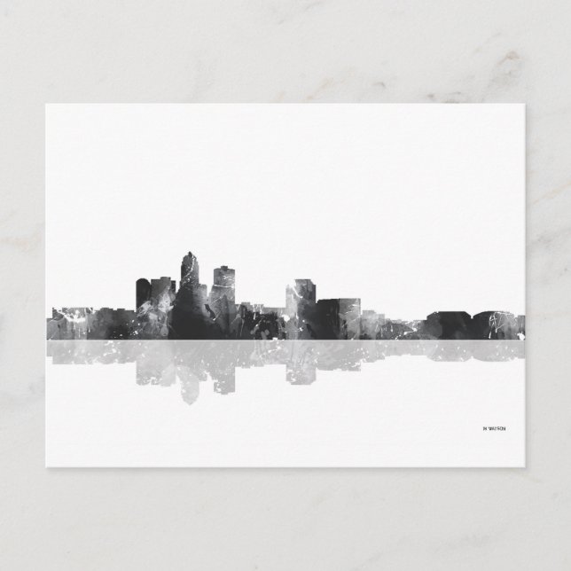 DES MOINES, IOWA SKYLINE POSTCARD (Front)