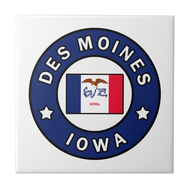 Des Moines Iowa Tile (Front)