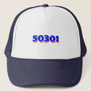 Des Moines Iowa Zip Code Trucker Hat, 50301 Hat