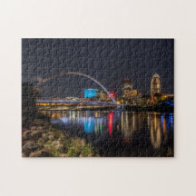 Des Moines skyline at night