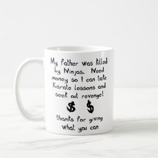 Des ninjas ont tué mon père Mug drôle Humour