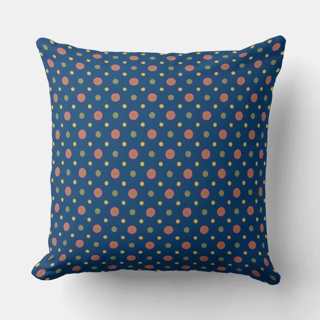 Des Pois Jumbo bizarres, Coussin bleu marine (Recto)