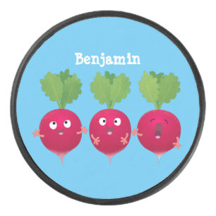 Des radis mignons chantant des légumes de dessin a