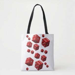 dés rouges sac fourre-tout