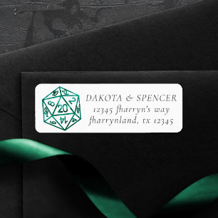 Dés RPG Adresse de joueur de table d'Emerald Fan