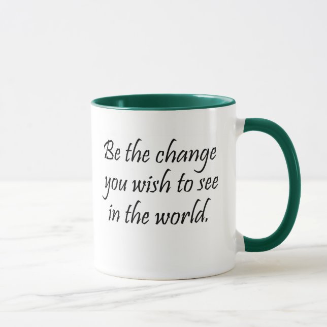 Des tasses à café inspirantes être le changement c (Droite)