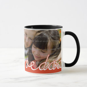 Des tasses de fête des pères avec la photo   nous
