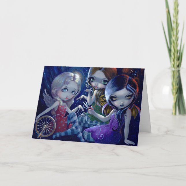 "Des trois carte de voeux destins" (Devant)