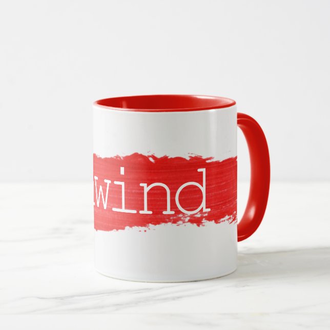 DÉSACTIVER Le Texte Sur La Mug De Peinture Rouge (Devant droit)