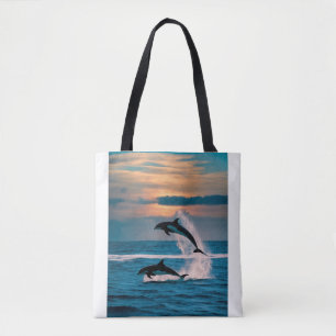 Desafío en el Azul Profundo Tote Bag