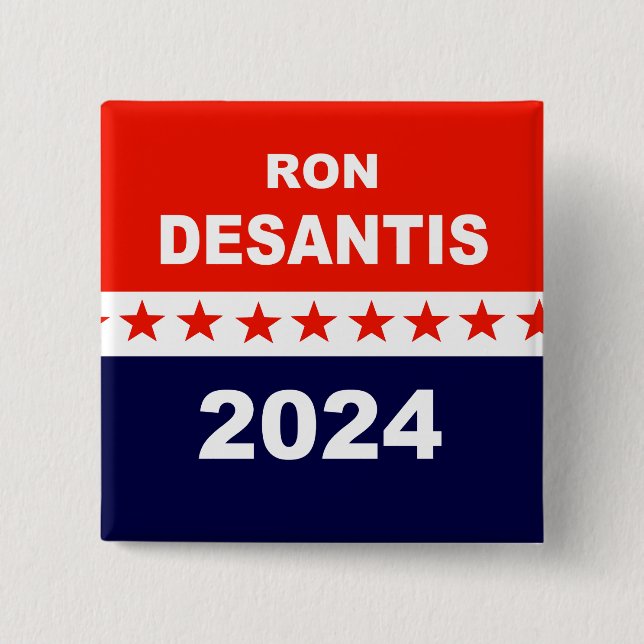 DeSantis 2024 2 Inch Square Button (Front)