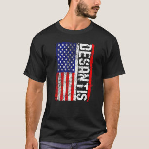 Desantis 2024 Retro Vintage Usa Flag T-Shirt