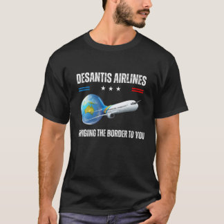 Desantis Airlines Funny Political Meme Ron Desanti T-Shirt