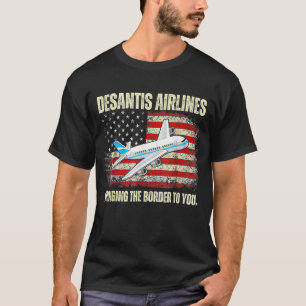 DeSantis Airlines Funny Political US Flag Vintage T-Shirt