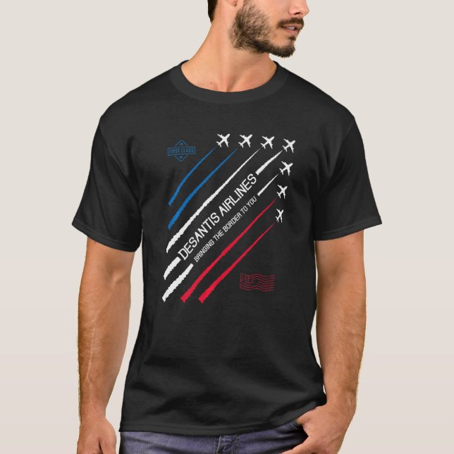 DeSantis Airlines    Political Meme DeSantis T-Shirt (Front)