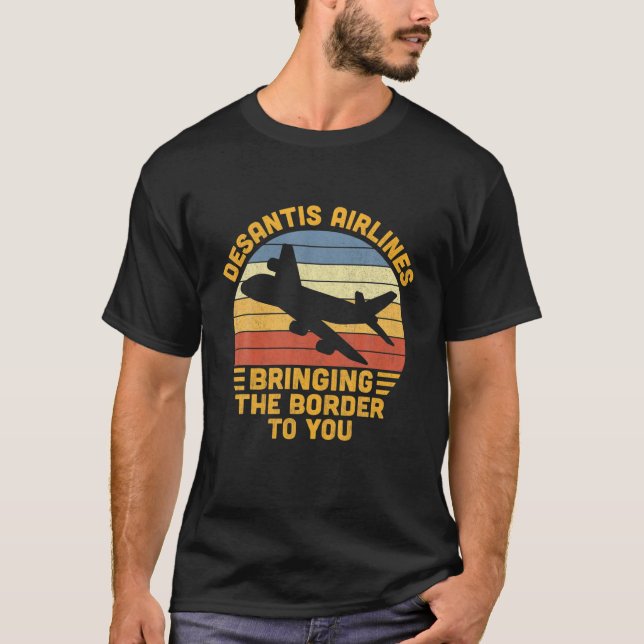 Desantis Airlines Retro Vintage Desantis Airlines T-Shirt (Front)