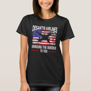 DeSantis Airlines Shirt, Retro Bringing the Border T-Shirt